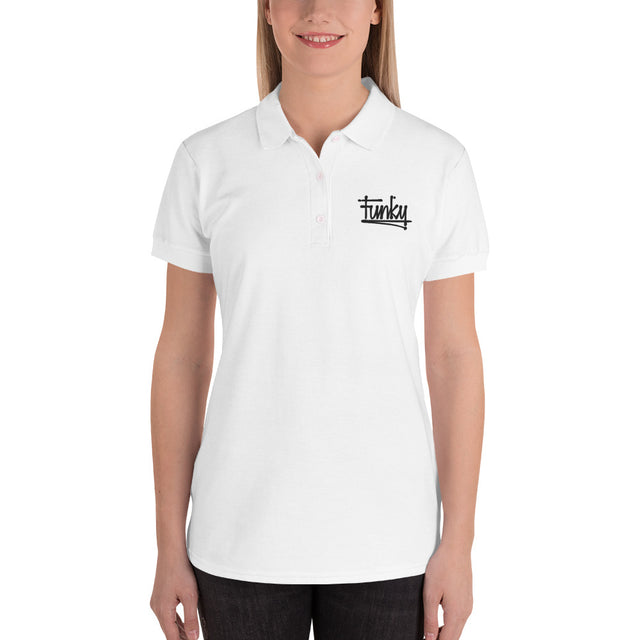 Embroidered Women's Polo Shirt "Funky"